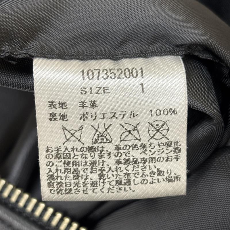 ステュディオス STUDIOUS ジャケット、上着 ジャンパー、ブルゾン 羊革 ラムレザー シングル ライダース ジャケット 107352001 1 黒 / ブラック / black メンズ USED 古着 中古 50152026