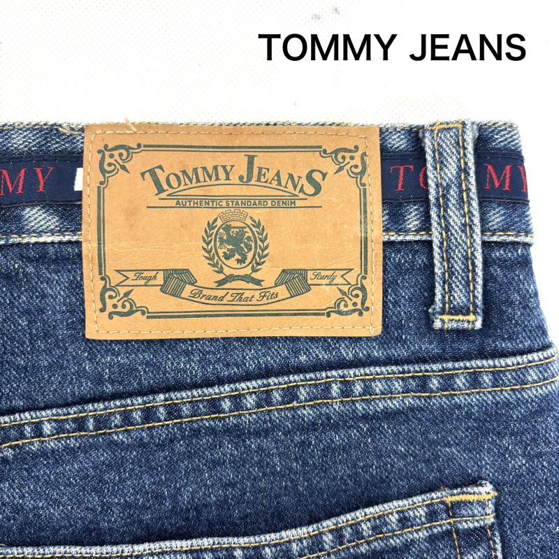 トミー ジーンズ TOMMY JEANS ボトムス ボトムス デニムパンツ 90s OLD TOMMYフラッグタグ オールド ベルトループ ロゴ 34インチ メンズ USED 古着 中古 50152029