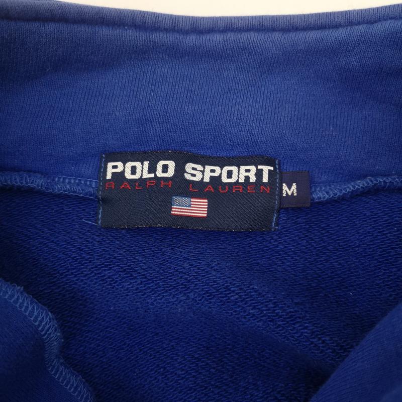 ポロスポーツラルフローレン POLOSPORT トップス トップス 90s 00s half zip ハーフ ジップ スウェット 星条旗 ロゴ M 青 / ブルー / blue メンズ USED 古着 中古 50152039