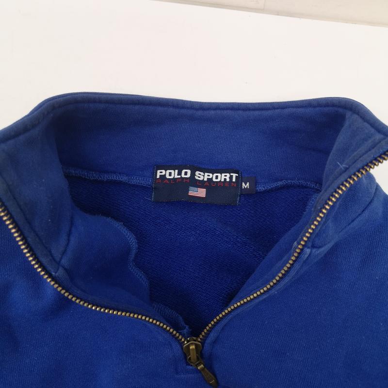 ポロスポーツラルフローレン POLOSPORT トップス トップス 90s 00s half zip ハーフ ジップ スウェット 星条旗 ロゴ M 青 / ブルー / blue メンズ USED 古着 中古 50152039