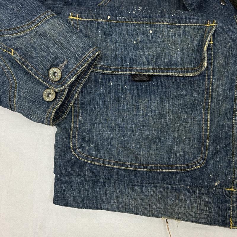 古着 USED ジャケット、上着 ジャンパー、ブルゾン M.W.O.B.H.M. スタンドカラー デニム カバーオール ワーク ジャケット ユーズド加工 M メンズ USED 古着 中古 50152066