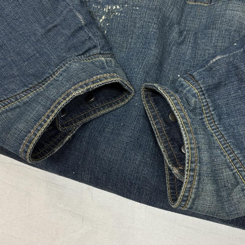 古着 USED ジャケット、上着 ジャンパー、ブルゾン M.W.O.B.H.M. スタンドカラー デニム カバーオール ワーク ジャケット ユーズド加工 M メンズ USED 古着 中古 50152066
