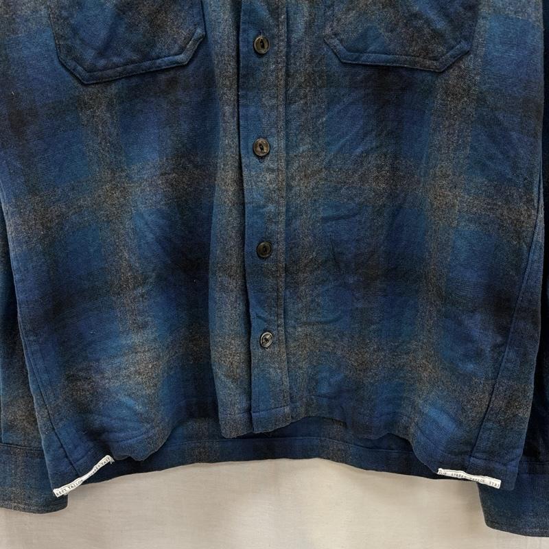 デラックスウエア DELUXEWARE トップス トップス PENDLETON ペンドルトン コラボ オンブレー チェック ウール 長袖 シャツ 猫目ボタン S チェック メンズ USED 古着 中古 50152072