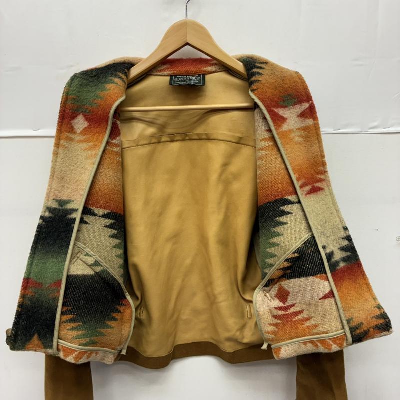 ラルフローレン RALPHLAUREN ジャケット、上着 ジャンパー、ブルゾン COUNTRY 80s 90s ネイティブ ウール ブランケット スエード ジップアップ ジャケット S ネイティブ柄 メンズ USED 古着 中古 50152075