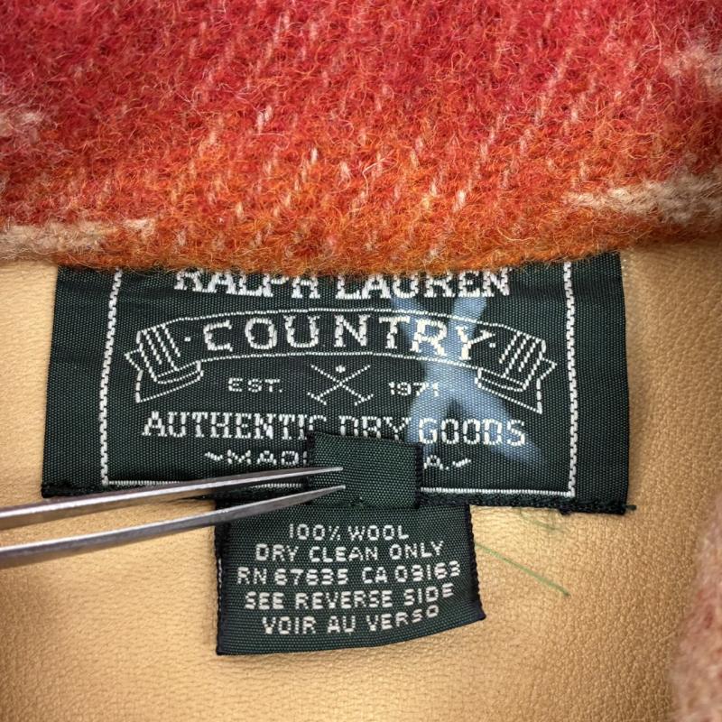 ラルフローレン RALPHLAUREN ジャケット、上着 ジャンパー、ブルゾン COUNTRY 80s 90s ネイティブ ウール ブランケット スエード ジップアップ ジャケット S ネイティブ柄 メンズ USED 古着 中古 50152075