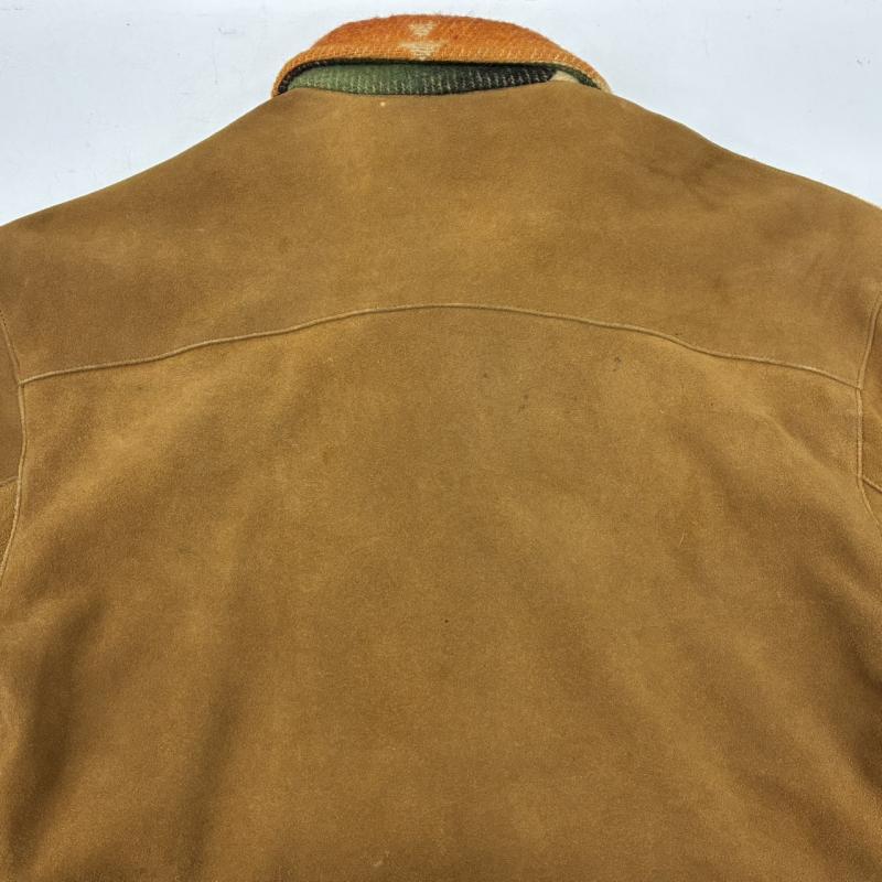 ラルフローレン RALPHLAUREN ジャケット、上着 ジャンパー、ブルゾン COUNTRY 80s 90s ネイティブ ウール ブランケット スエード ジップアップ ジャケット S ネイティブ柄 メンズ USED 古着 中古 50152075