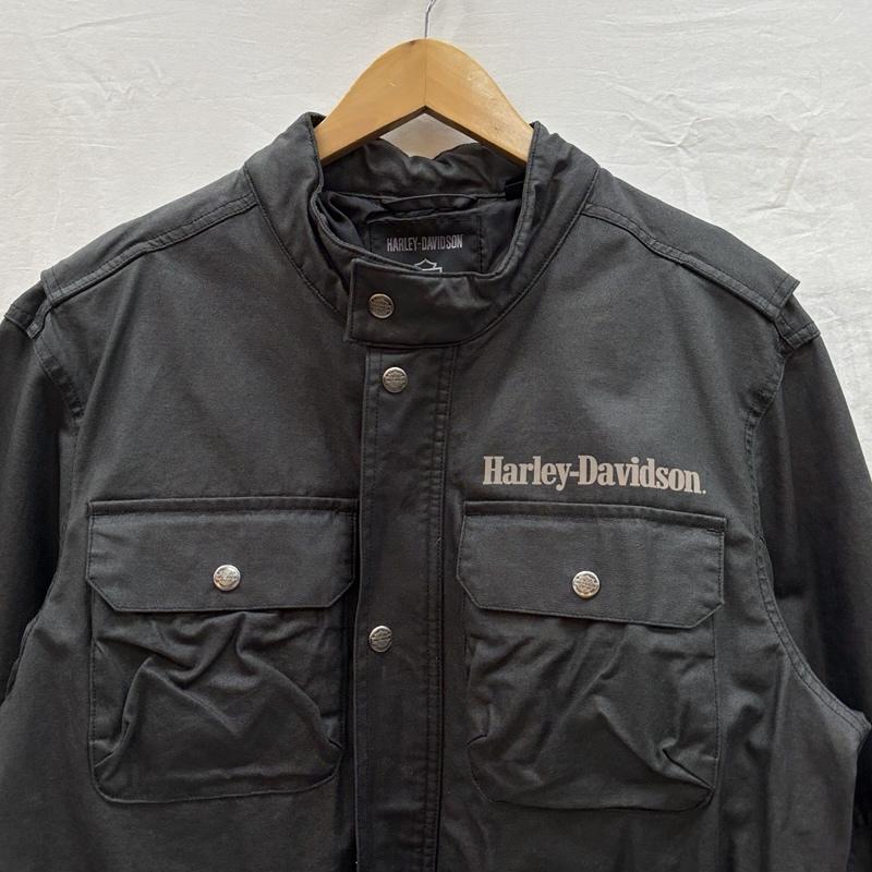 ハーレーダビッドソン Harley-Davidson ジャケット、上着 ジャンパー、ブルゾン No1 ロゴ 反射プリント Riding Jacket モーターサイクル ライディング ジャケット M 黒 / ブラック / black メンズ USED 古着 中古 50152076