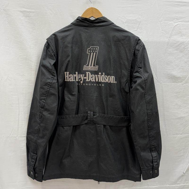 ハーレーダビッドソン Harley-Davidson ジャケット、上着 ジャンパー、ブルゾン No1 ロゴ 反射プリント Riding Jacket モーターサイクル ライディング ジャケット M 黒 / ブラック / black メンズ USED 古着 中古 50152076