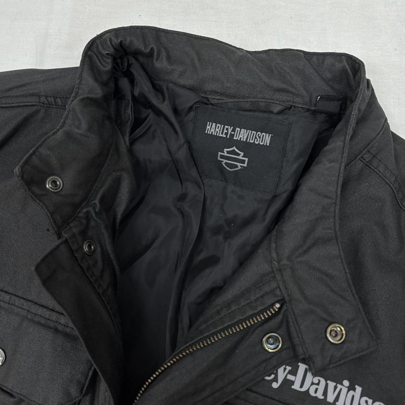 ハーレーダビッドソン Harley-Davidson ジャケット、上着 ジャンパー、ブルゾン No1 ロゴ 反射プリント Riding Jacket モーターサイクル ライディング ジャケット M 黒 / ブラック / black メンズ USED 古着 中古 50152076