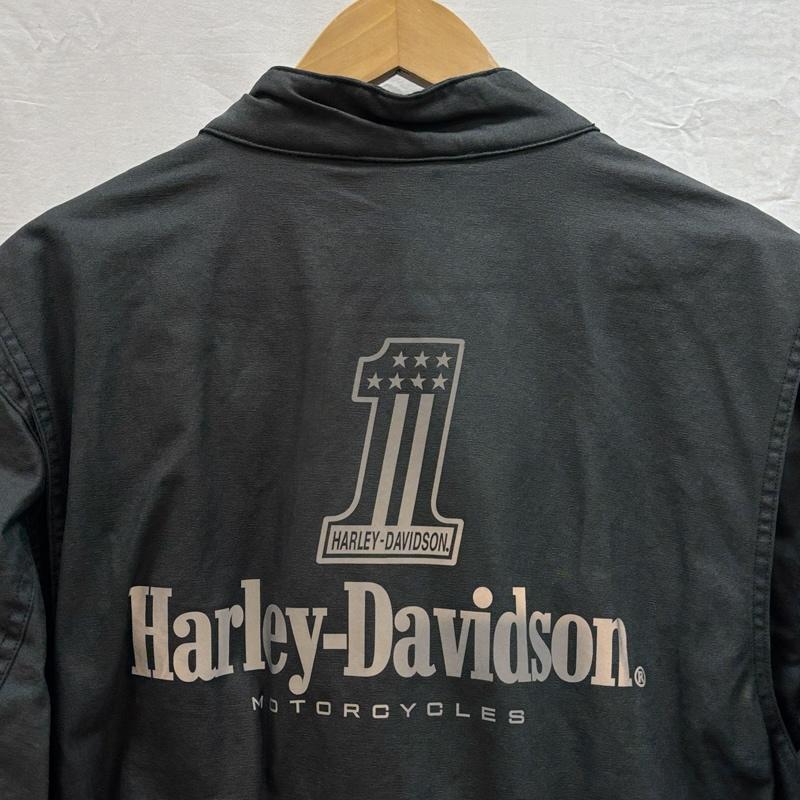 ハーレーダビッドソン Harley-Davidson ジャケット、上着 ジャンパー、ブルゾン No1 ロゴ 反射プリント Riding Jacket モーターサイクル ライディング ジャケット M 黒 / ブラック / black メンズ USED 古着 中古 50152076