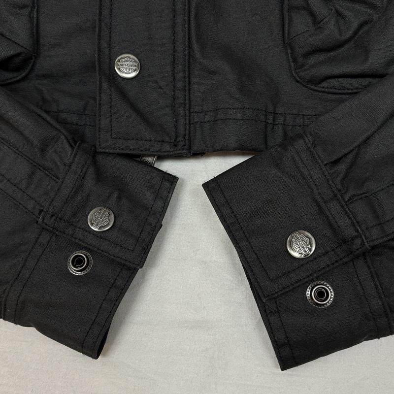 ハーレーダビッドソン Harley-Davidson ジャケット、上着 ジャンパー、ブルゾン No1 ロゴ 反射プリント Riding Jacket モーターサイクル ライディング ジャケット M 黒 / ブラック / black メンズ USED 古着 中古 50152076