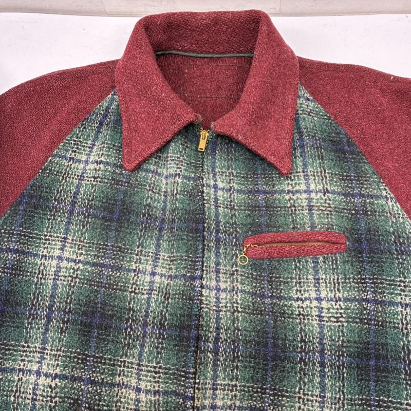 ヴィンテージ VINTAGE ジャケット、上着 ジャンパー、ブルゾン 40s ウール チェック スポーツジャケット 棒型 コの字留めタロン - チェック メンズ USED 古着 中古 50152080