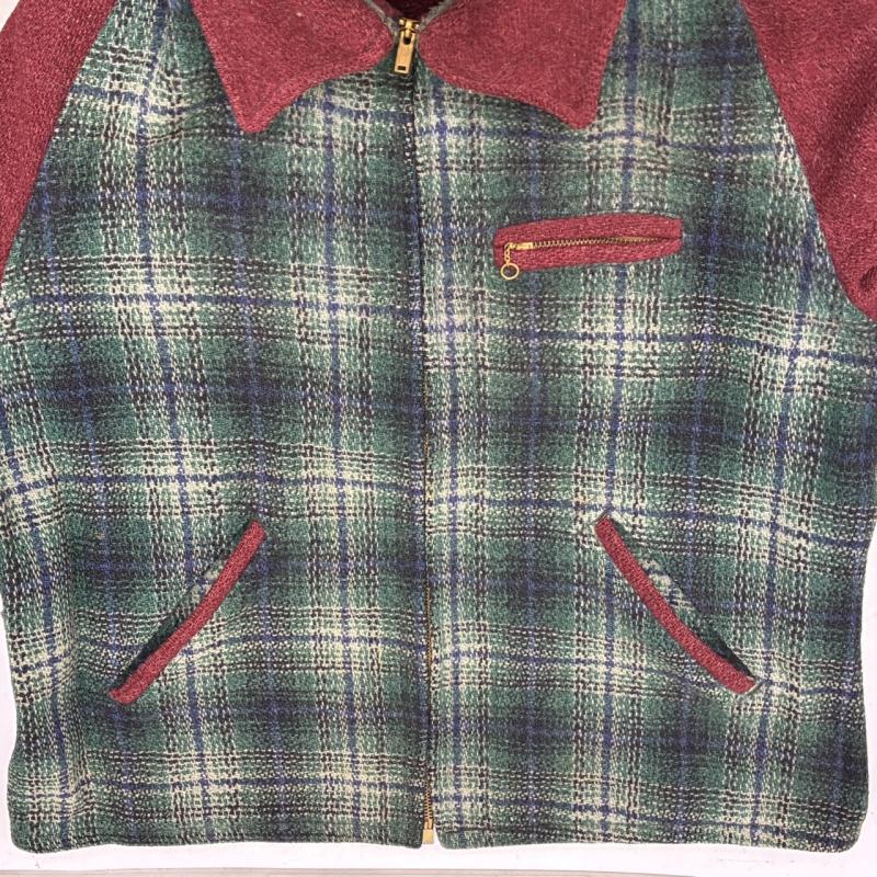ヴィンテージ VINTAGE ジャケット、上着 ジャンパー、ブルゾン 40s ウール チェック スポーツジャケット 棒型 コの字留めタロン - チェック メンズ USED 古着 中古 50152080