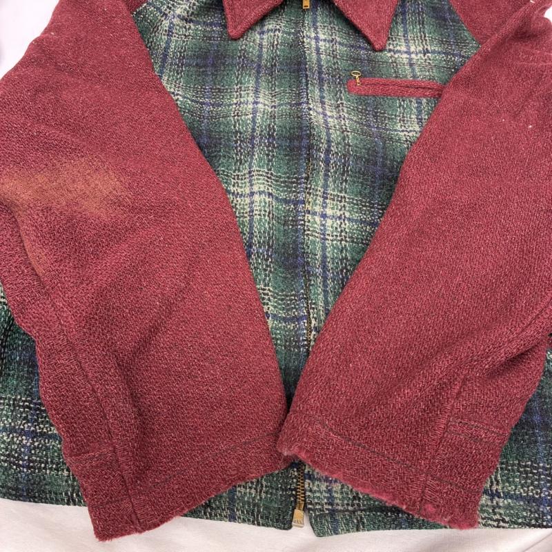 ヴィンテージ VINTAGE ジャケット、上着 ジャンパー、ブルゾン 40s ウール チェック スポーツジャケット 棒型 コの字留めタロン - チェック メンズ USED 古着 中古 50152080