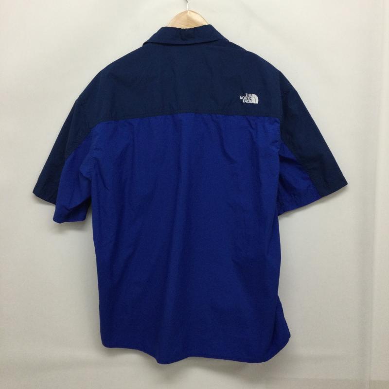 ザノースフェイス THE NORTH FACE トップス トップス ノースフェイス NR22552 ショートスリーブ ヌプシシャツ 半袖シャツ XL ロゴ、文字 青 / ブルー / blue メンズ USED 古着 中古 50152096