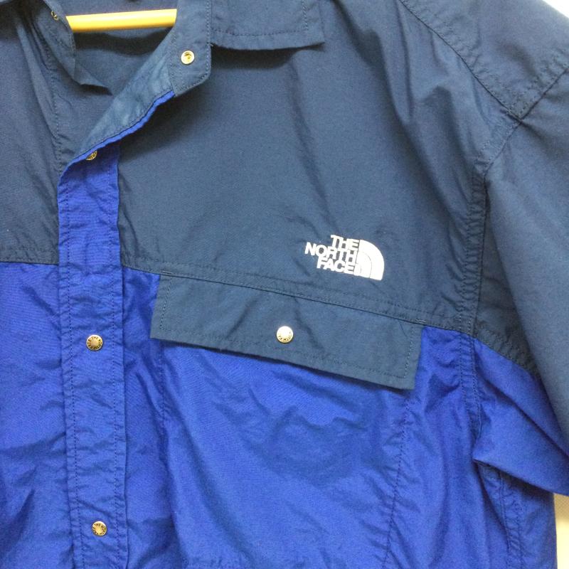 ザノースフェイス THE NORTH FACE トップス トップス ノースフェイス NR22552 ショートスリーブ ヌプシシャツ 半袖シャツ XL ロゴ、文字 青 / ブルー / blue メンズ USED 古着 中古 50152096