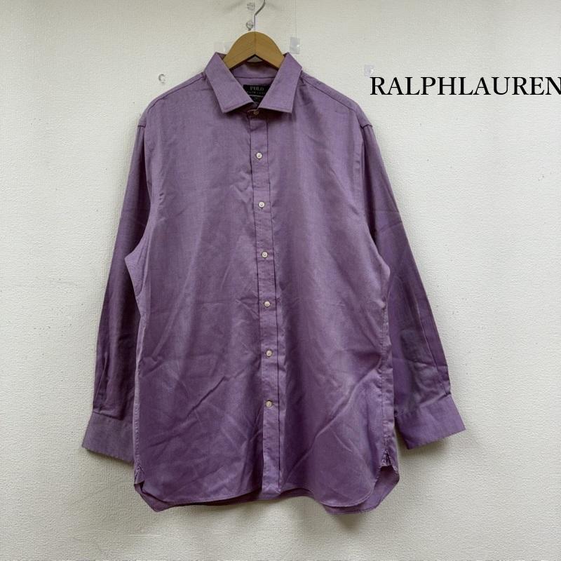 ラルフローレン RALPHLAUREN トップス トップス コットン シャツ 長袖 シャツ 裾ポニー ロゴ 紫 / パープル / purple メンズ USED 古着 中古 50152151