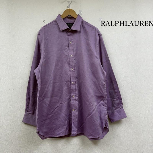 ラルフローレン RALPHLAUREN トップス トップス コットン シャツ 長袖 シャツ 裾ポニー ロゴ 紫 / パープル / purple メンズ USED 古着 中古 50152151