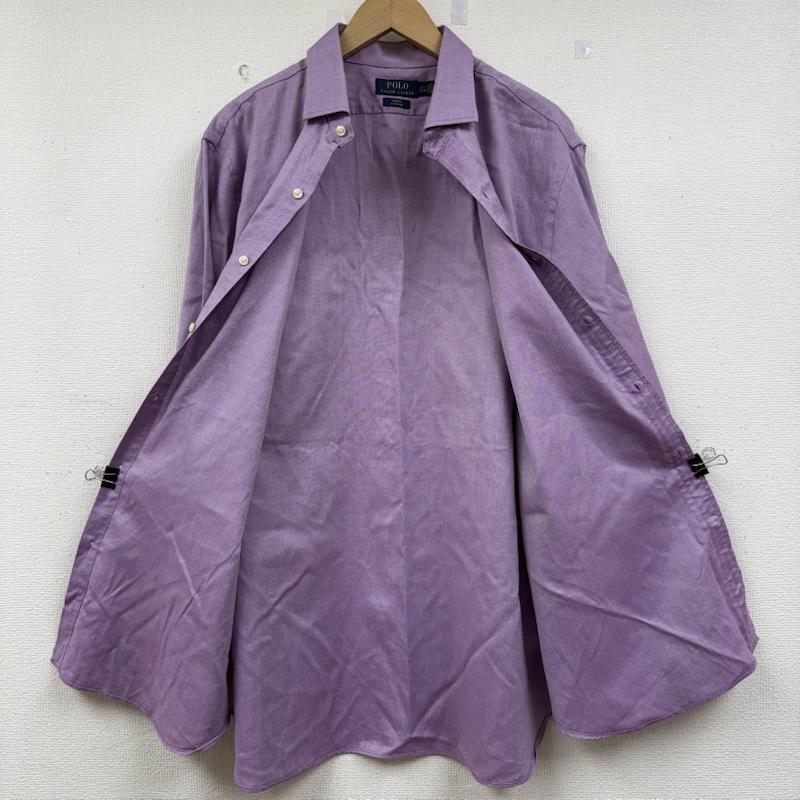 ラルフローレン RALPHLAUREN トップス トップス コットン シャツ 長袖 シャツ 裾ポニー ロゴ 紫 / パープル / purple メンズ USED 古着 中古 50152151