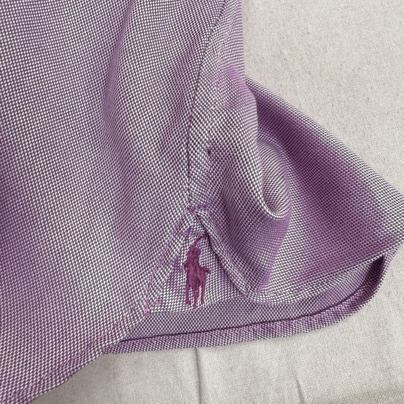 ラルフローレン RALPHLAUREN トップス トップス コットン シャツ 長袖 シャツ 裾ポニー ロゴ 紫 / パープル / purple メンズ USED 古着 中古 50152151