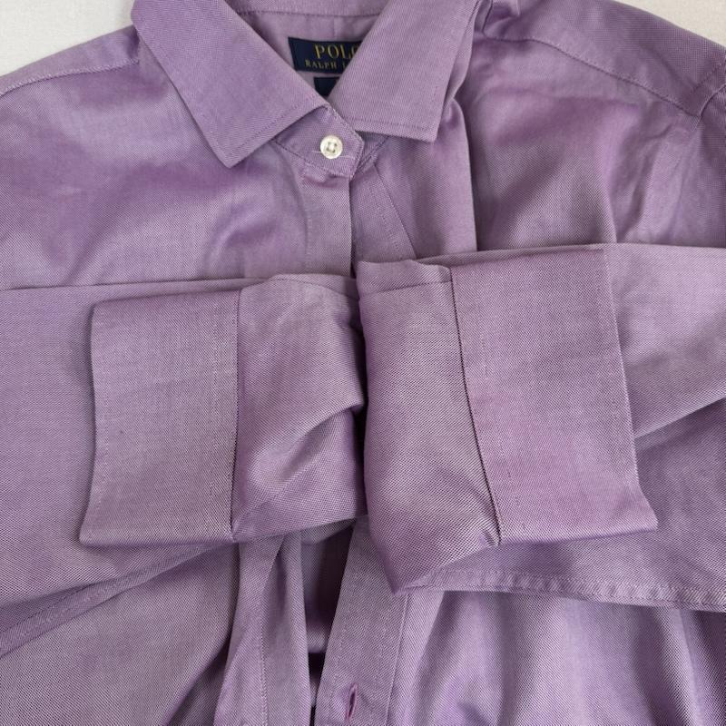 ラルフローレン RALPHLAUREN トップス トップス コットン シャツ 長袖 シャツ 裾ポニー ロゴ 紫 / パープル / purple メンズ USED 古着 中古 50152151