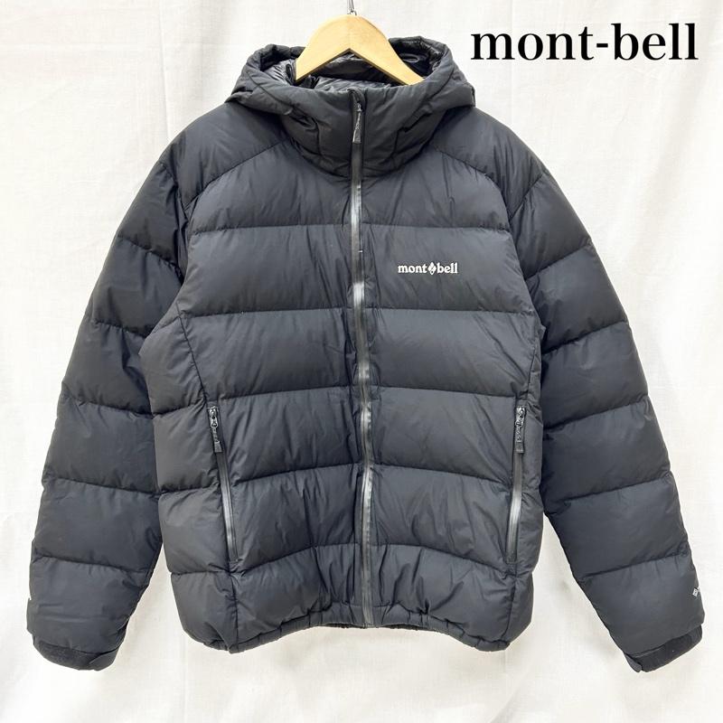 モンベル mont-bell ジャケット、上着 ダウンジャケット パーマフロストライトダウンパーカ ブラック Lサイズ 1101639 L 無地 X プリント 黒 / ブラック / black メンズ USED 古着 中古 50152153