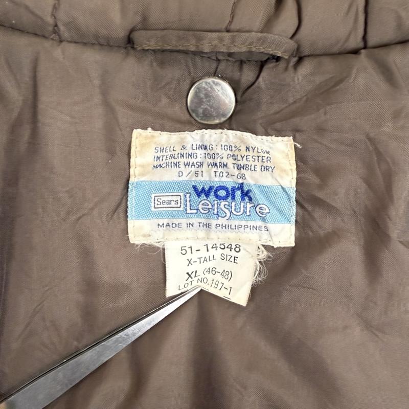 シアーズ SEARS ジャケット、上着 ジャンパー、ブルゾン VINTAGE 70s 80s キルティング ジャケット XL 茶 / ブラウン / brown メンズ USED 古着 中古 50152154