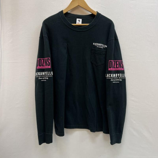 ラッツ RATS トップス トップス DOZENS L/S ロゴ プリント ロンT 長袖Ｔシャツ L 黒 / ブラック / black メンズ USED 古着 中古 50152159