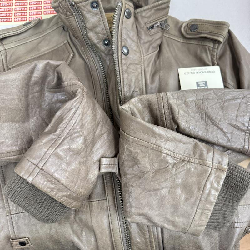 アヴィレックス AVIREX ジャケット、上着 ジャンパー、ブルゾン ミリタリー レザー ライダース ジャケット 牛革 革ジャン 6191025 M 茶 / ブラウン / brown メンズ USED 古着 中古 50152160