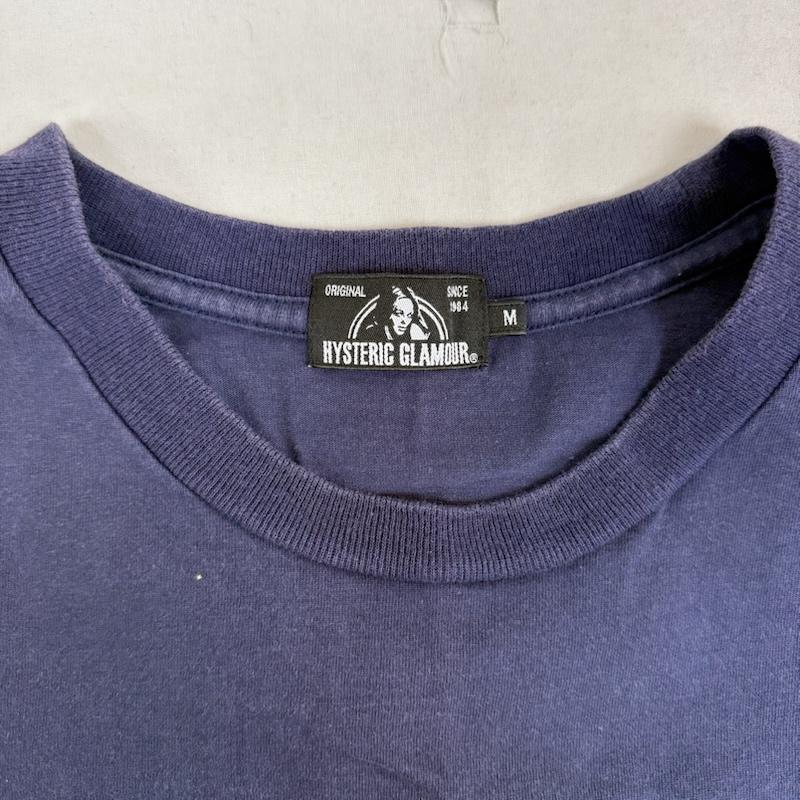 ヒステリックグラマー HYSTERIC GLAMOUR トップス トップス カクテル ラウンジ ガール 刺繍風 プリントT 02201CT06 M 紺 / ネイビー / navy メンズ USED 古着 中古 50152168