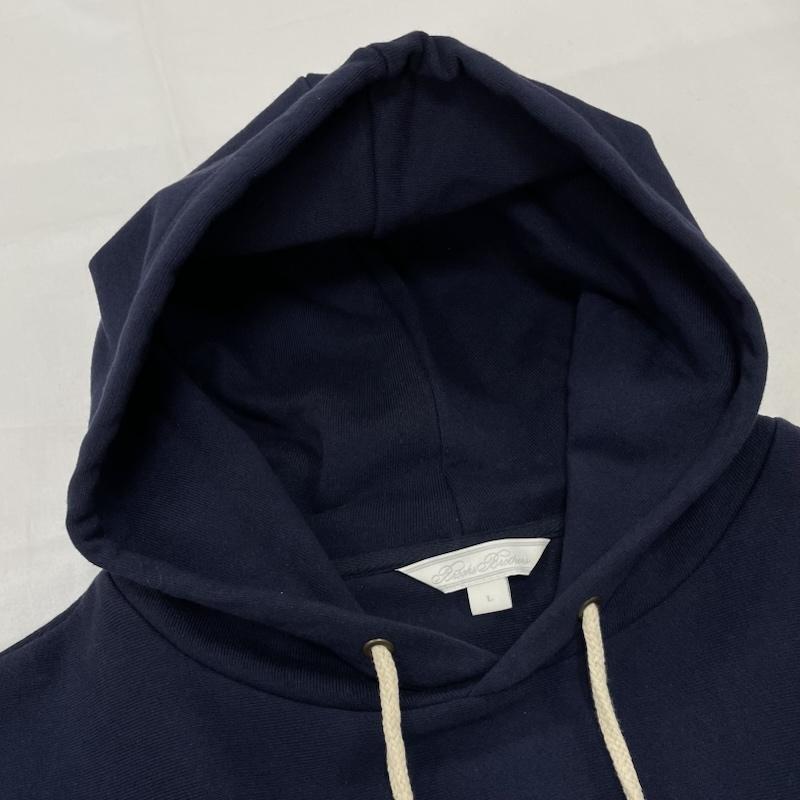ブルックス ブラザーズ BROOKS BROTHERS トップス トップス BB ロゴ プルオーバー スウェット パーカー フーディー ワッペン サガラ刺繍 ユニセックス L 無地 紺 / ネイビー / navy メンズ USED 古着 中古 50152188