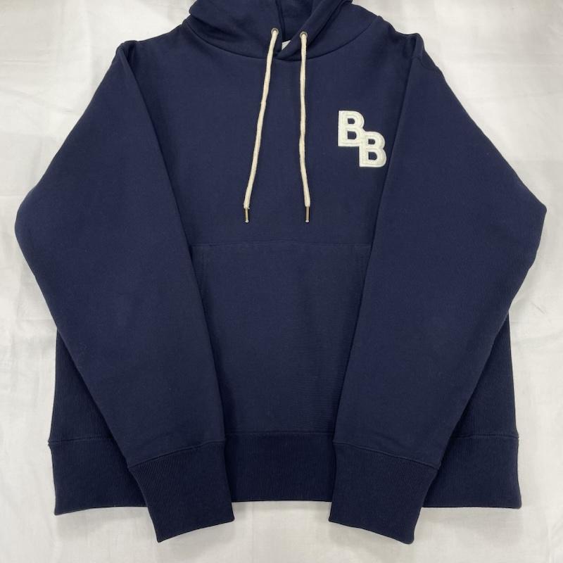 ブルックス ブラザーズ BROOKS BROTHERS トップス トップス BB ロゴ プルオーバー スウェット パーカー フーディー ワッペン サガラ刺繍 ユニセックス L 無地 紺 / ネイビー / navy メンズ USED 古着 中古 50152188