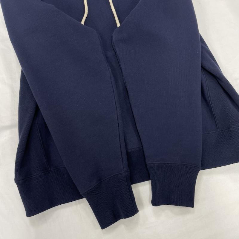 ブルックス ブラザーズ BROOKS BROTHERS トップス トップス BB ロゴ プルオーバー スウェット パーカー フーディー ワッペン サガラ刺繍 ユニセックス L 無地 紺 / ネイビー / navy メンズ USED 古着 中古 50152188