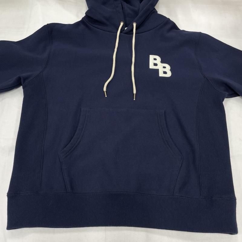 ブルックス ブラザーズ BROOKS BROTHERS トップス トップス BB ロゴ プルオーバー スウェット パーカー フーディー ワッペン サガラ刺繍 ユニセックス L 無地 紺 / ネイビー / navy メンズ USED 古着 中古 50152188