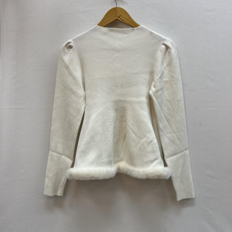 セルフォード CELFORD トップス トップス ファーヘム ペプラム ニット プルオーバー セーター CWNT235073 38 アイボリー / アイボリー / レディース USED 古着 中古 50152199