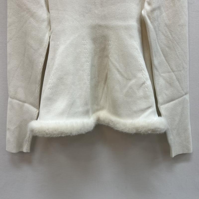セルフォード CELFORD トップス トップス ファーヘム ペプラム ニット プルオーバー セーター CWNT235073 38 アイボリー / アイボリー / レディース USED 古着 中古 50152199