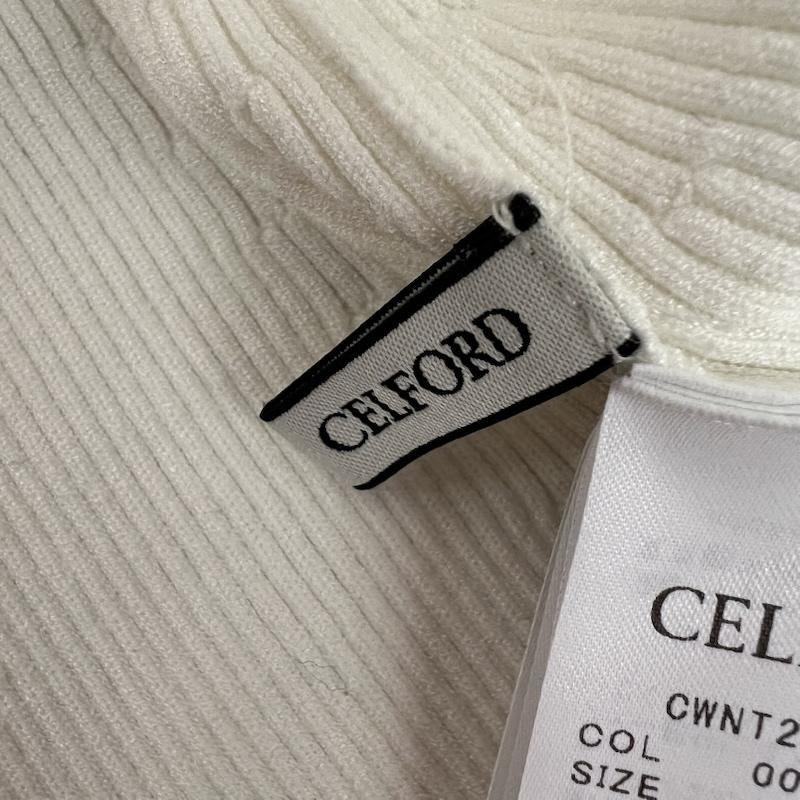 セルフォード CELFORD トップス トップス ファーヘム ペプラム ニット プルオーバー セーター CWNT235073 38 アイボリー / アイボリー / レディース USED 古着 中古 50152199