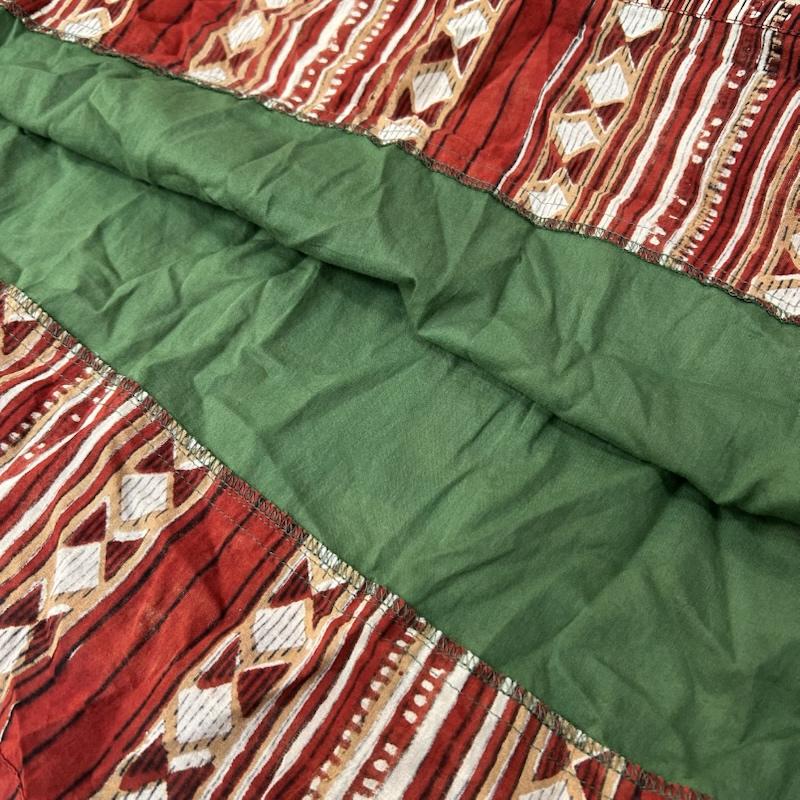 マライカ MALAIKA ワンピース ロングスカート made in india 総柄ワンピース 染めもの green × red - 総柄 緑 / グリーン / green X 赤 / レッド / red レディース USED 古着 中古 50152230