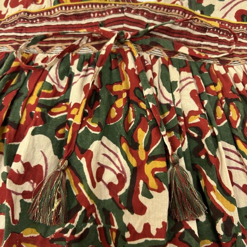 マライカ MALAIKA ワンピース ロングスカート made in india 総柄ワンピース 染めもの green × red - 総柄 緑 / グリーン / green X 赤 / レッド / red レディース USED 古着 中古 50152230