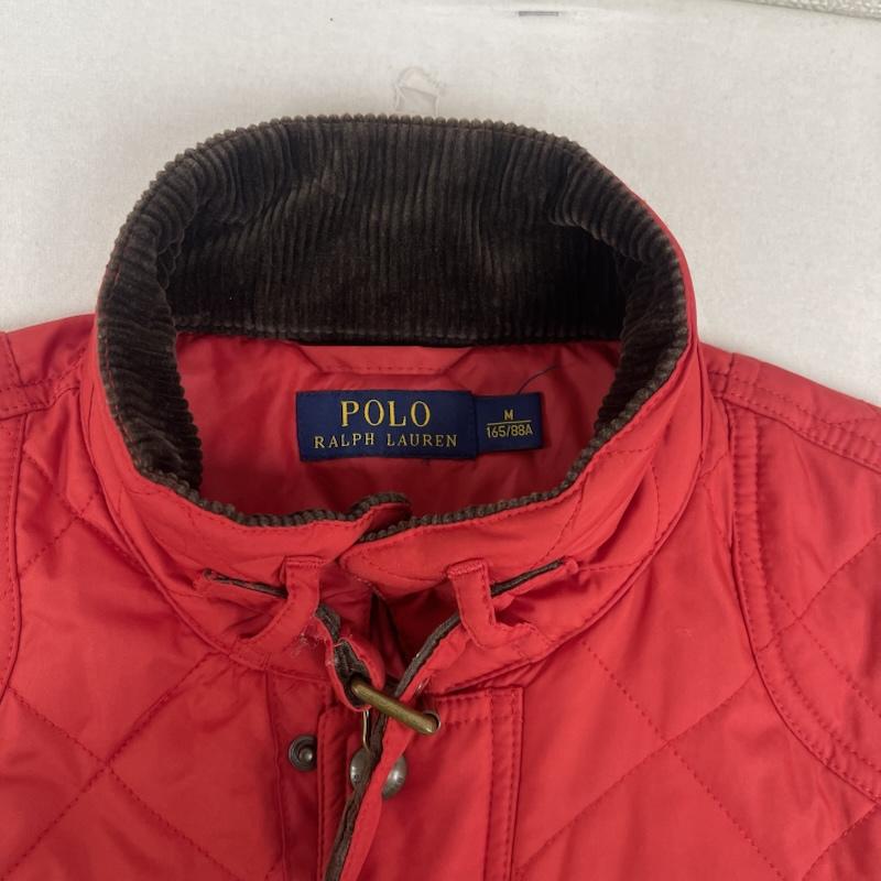 ポロラルフローレン POLO RALPH LAUREN ジャケット、上着 ジャンパー、ブルゾン キルティング ジャケット 襟袖 コーデュロイ チン ストラップ M 赤 / レッド / red メンズ USED 古着 中古 50152238