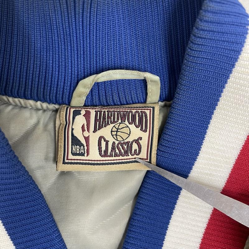 ハードウッドクラシック HARDWOODCLASSICS ジャケット、上着 ジャンパー、ブルゾン NBA Nets フルジップ ナイロン 中綿 スタジャン 銀 / シルバー / silver color メンズ USED 古着 中古 50152243