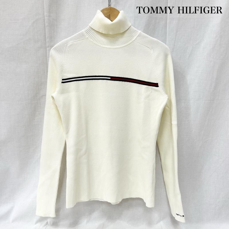 トミーヒルフィガー TOMMY HILFIGER ニット、セーター 長袖 ハイネック タートルネック ニット ホワイト Mサイズ M 白 / ホワイト / white レディース USED 古着 中古 50152258