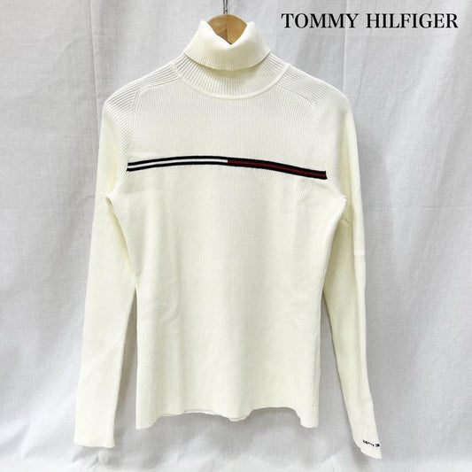トミーヒルフィガー TOMMY HILFIGER ニット、セーター 長袖 ハイネック タートルネック ニット ホワイト Mサイズ M 白 / ホワイト / white レディース USED 古着 中古 50152258