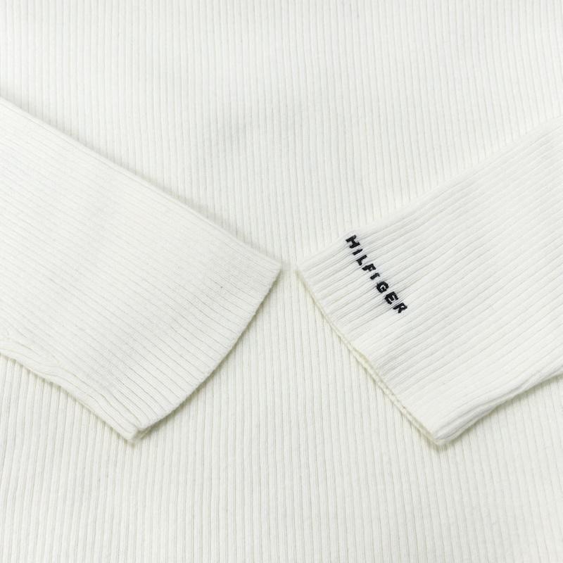 トミーヒルフィガー TOMMY HILFIGER ニット、セーター 長袖 ハイネック タートルネック ニット ホワイト Mサイズ M 白 / ホワイト / white レディース USED 古着 中古 50152258