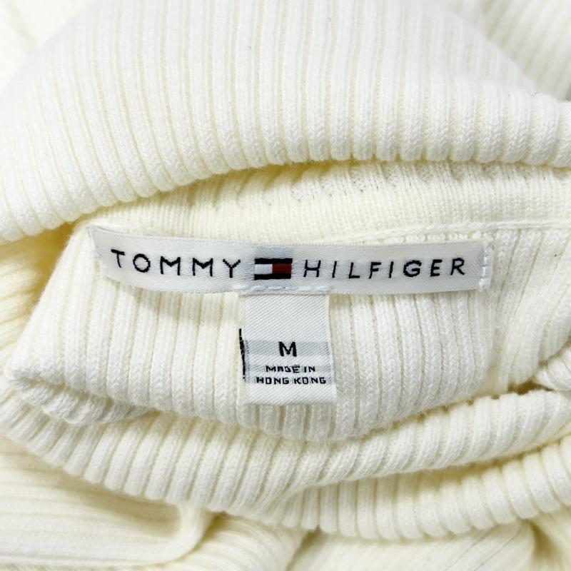 トミーヒルフィガー TOMMY HILFIGER ニット、セーター 長袖 ハイネック タートルネック ニット ホワイト Mサイズ M 白 / ホワイト / white レディース USED 古着 中古 50152258