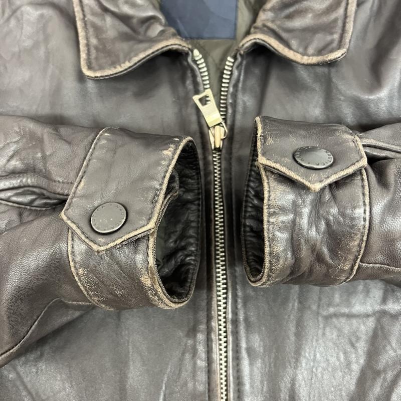 ノーティカ NAUTICA ジャケット、上着 ジャンパー、ブルゾン 00s レザー スポーツ ジャケット ライダース XL 茶 / ブラウン / brown メンズ USED 古着 中古 50152269