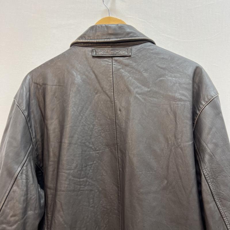 ノーティカ NAUTICA ジャケット、上着 ジャンパー、ブルゾン 00s レザー スポーツ ジャケット ライダース XL 茶 / ブラウン / brown メンズ USED 古着 中古 50152269