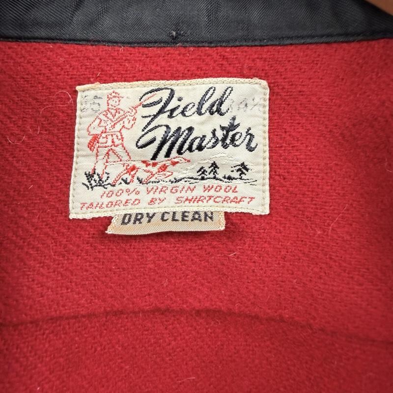 古着 USED トップス トップス 50s 60s field master vintage バージン ウールシャツ 長袖 シャツ ウール 赤 / レッド / red メンズ USED 古着 中古 50152282