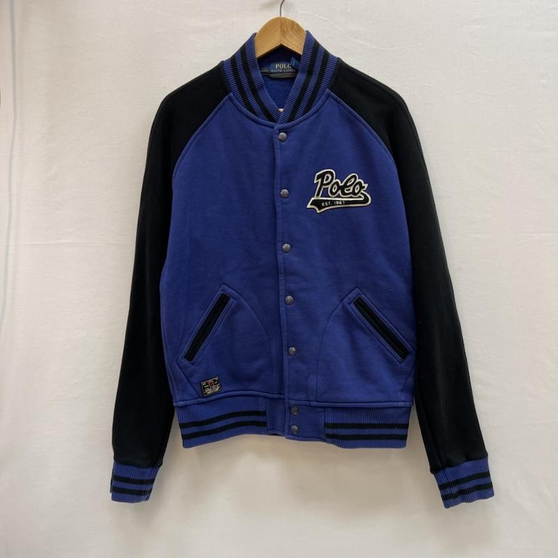 ポロラルフローレン POLO RALPH LAUREN ジャケット、上着 ジャンパー、ブルゾン スウェット コットン スタジャン S 紫 / パープル / purple X 黒 / ブラック / black メンズ USED 古着 中古 50152288