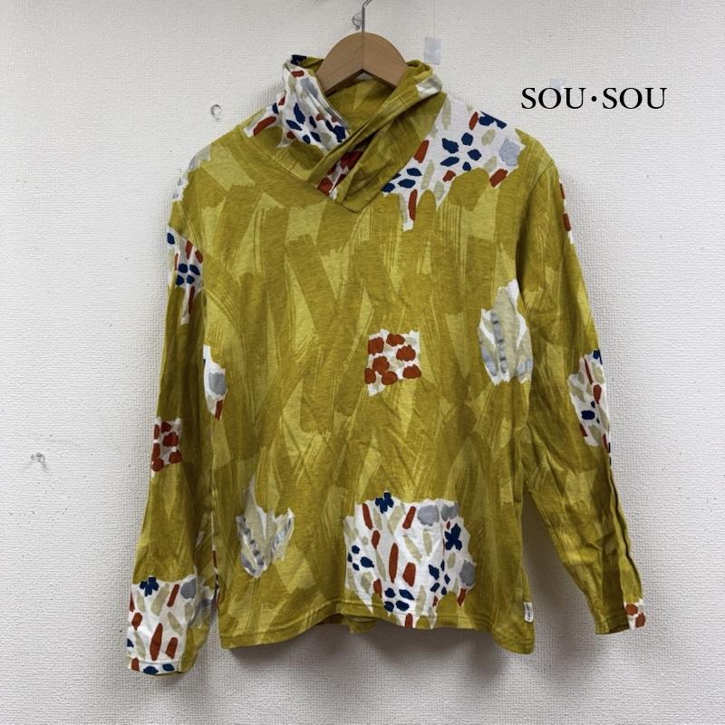ソウ・ソウ SOU･SOU トップス トップス 長袖 カットソー ロング tシャツ コーティング S 黄 / イエロー / yellow レディース USED 古着 中古 50152306
